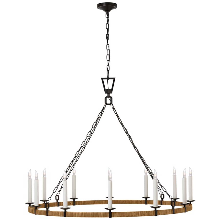 Visual Comfort Darlana Wrapped 12 Light 50" Wide Taper Candle Style Chandelier
