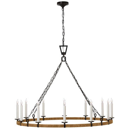 Visual Comfort Darlana Wrapped 12 Light 50" Wide Taper Candle Style Chandelier