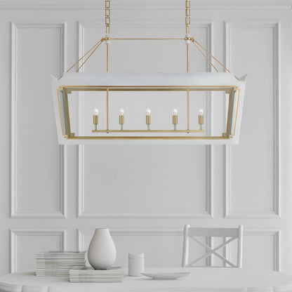 Visual Comfort Caddo 47" Medium Linear Lantern with Clear Glass by Julie Neill