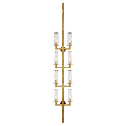 Visual Comfort Liaison 8 Light 12-3/4" Wide Wall Sconce with Crackle Glass Shade