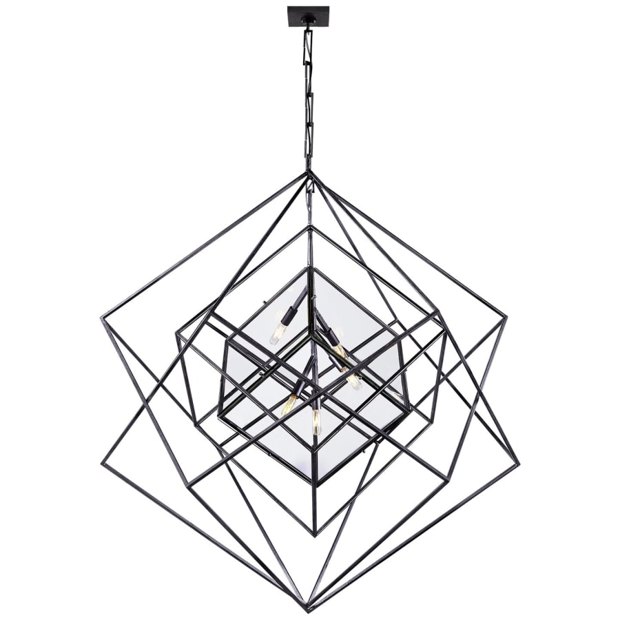 Visual Comfort Cubist 45" Cage Style Chandelier by Kelly Wearstler