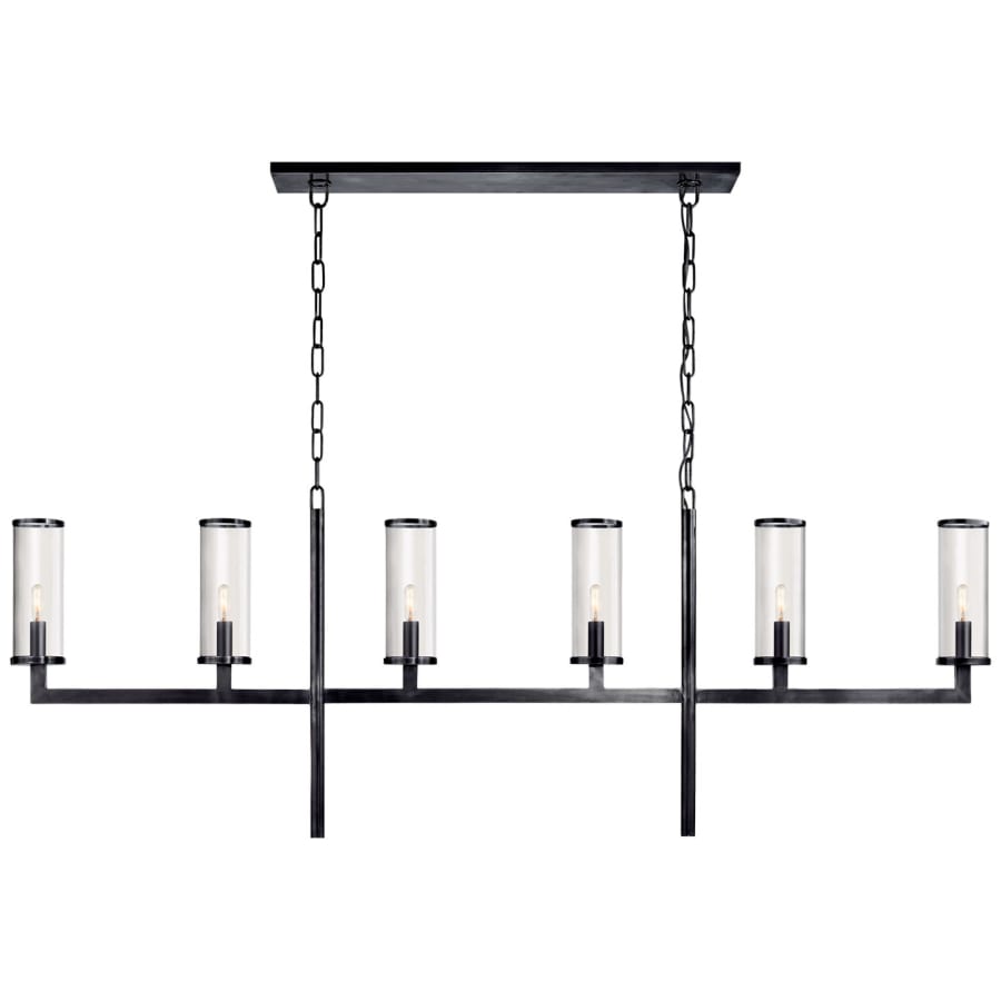 Visual Comfort Liaison 6 Light 62" Wide Linear Chandelier