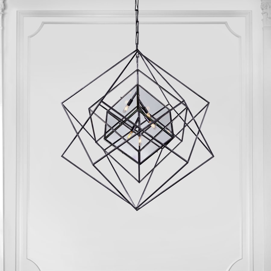 Visual Comfort Cubist 45" Cage Style Chandelier by Kelly Wearstler