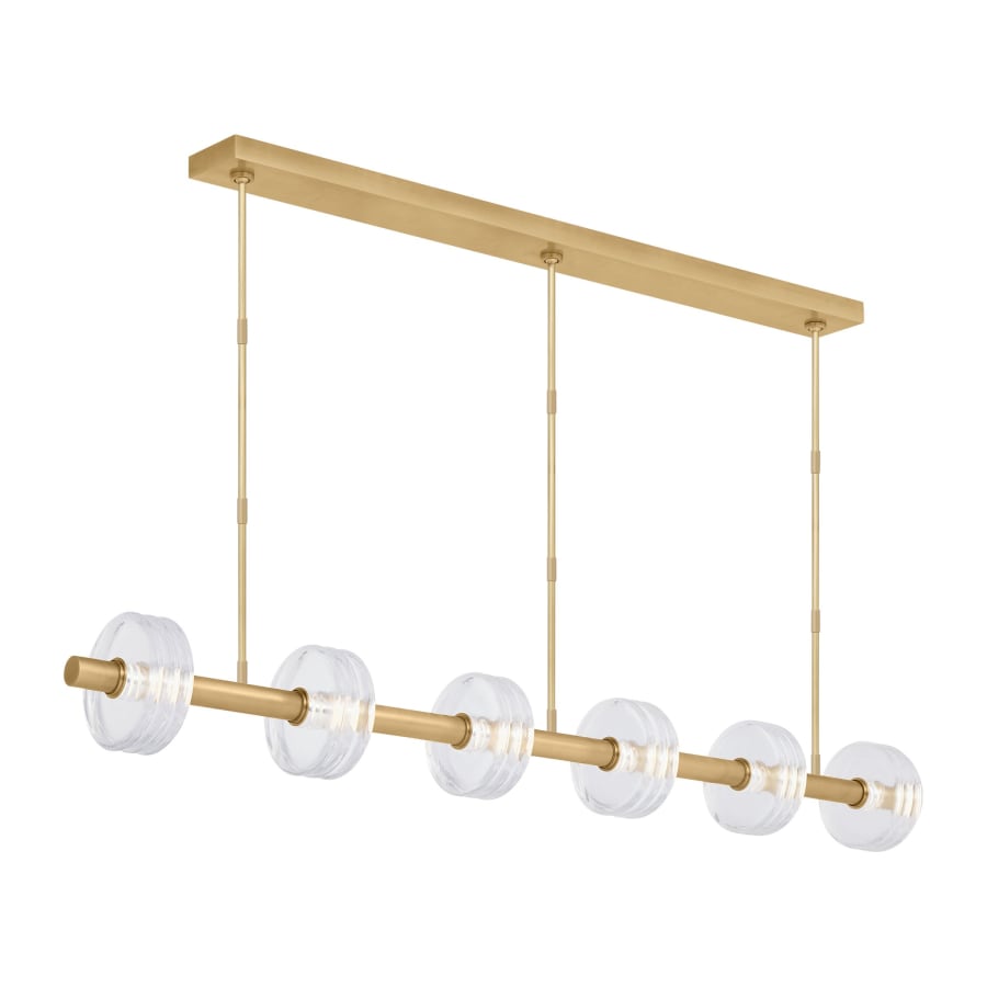 Visual Comfort Laurel 72" Wide LED Crystal Linear Chandelier