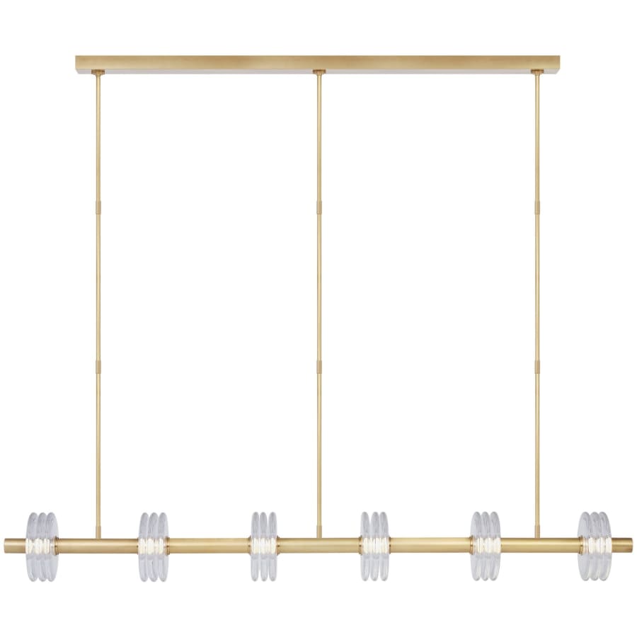 Visual Comfort Laurel 72" Wide LED Crystal Linear Chandelier