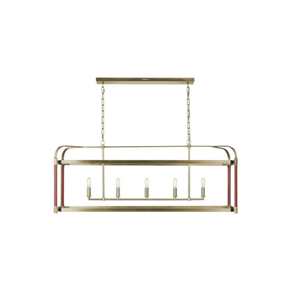 Visual Comfort Hadley 5 Light 49" Wide Linear Chandelier