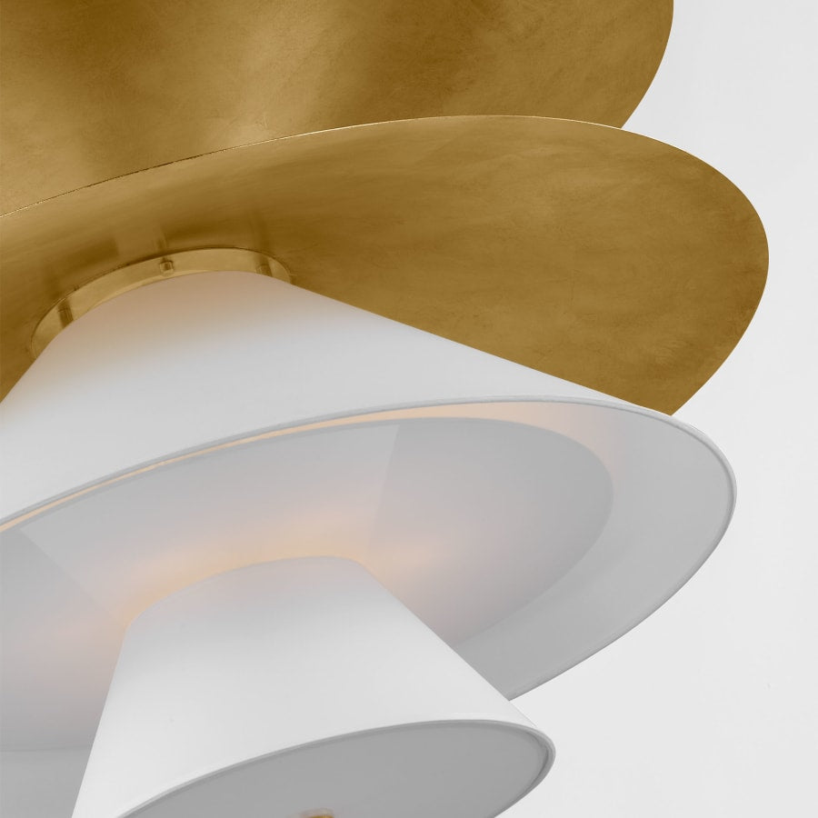 Visual Comfort Chambord 16 Light 34" Wide Pendant with Paper Shades