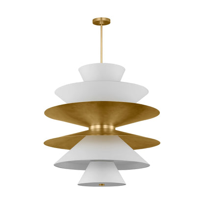 Visual Comfort Chambord 16 Light 34" Wide Pendant with Paper Shades