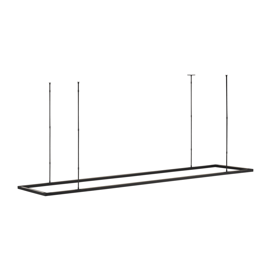 Visual Comfort Stagger 84" Wide Uplight Linear Chandelier