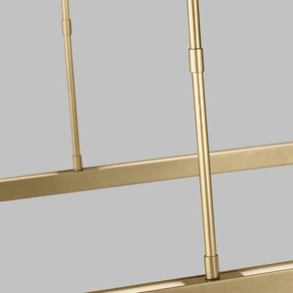 Visual Comfort Stagger 84" Wide Uplight Linear Chandelier