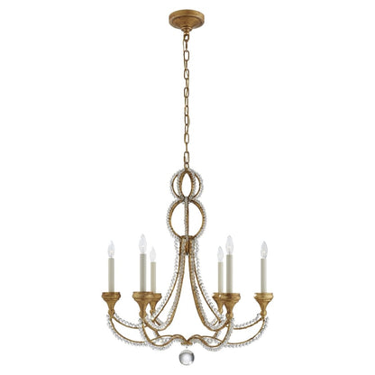 Visual Comfort Milan 29" Medium Chandelier with Crystal by Niermann Weeks