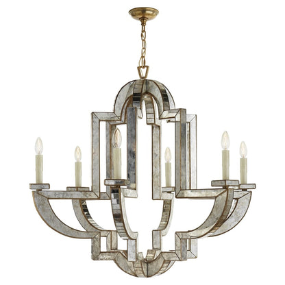 Visual Comfort Lido 38" Large Chandelier in Antique Mirror by Niermann Weeks