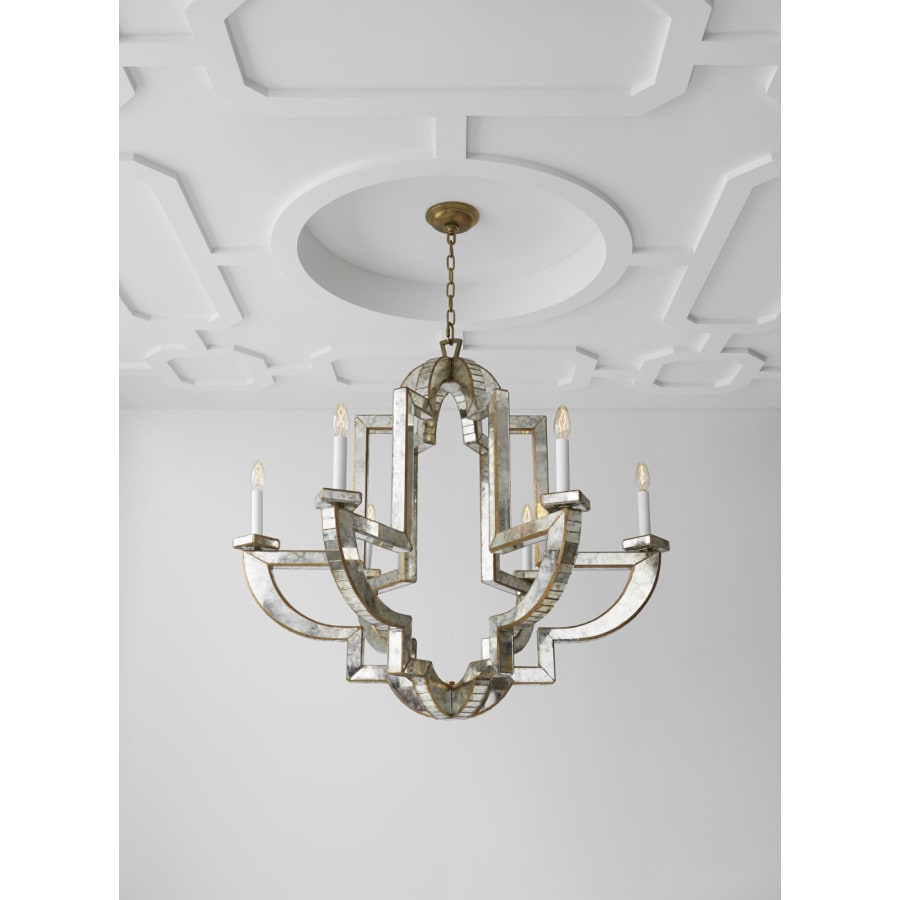 Visual Comfort Lido 38" Large Chandelier in Antique Mirror by Niermann Weeks