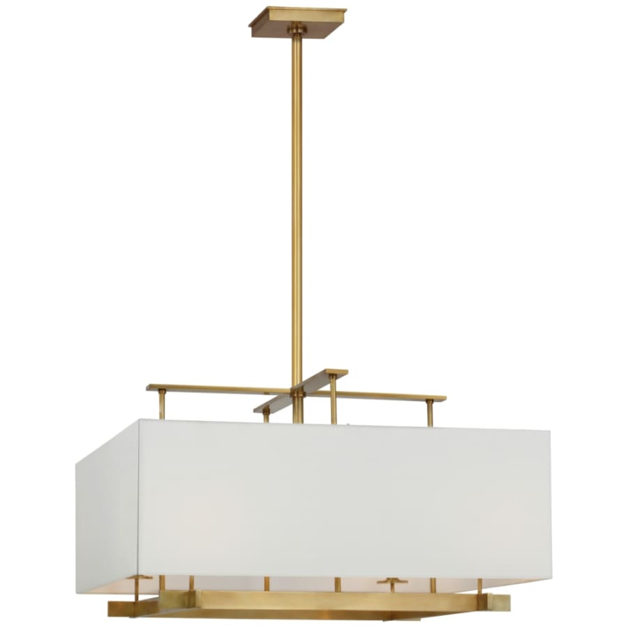 Visual Comfort Jase 35" Wide Pendant with White Linen Shade