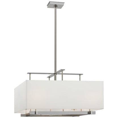 Visual Comfort Jase 35" Wide Pendant with White Linen Shade