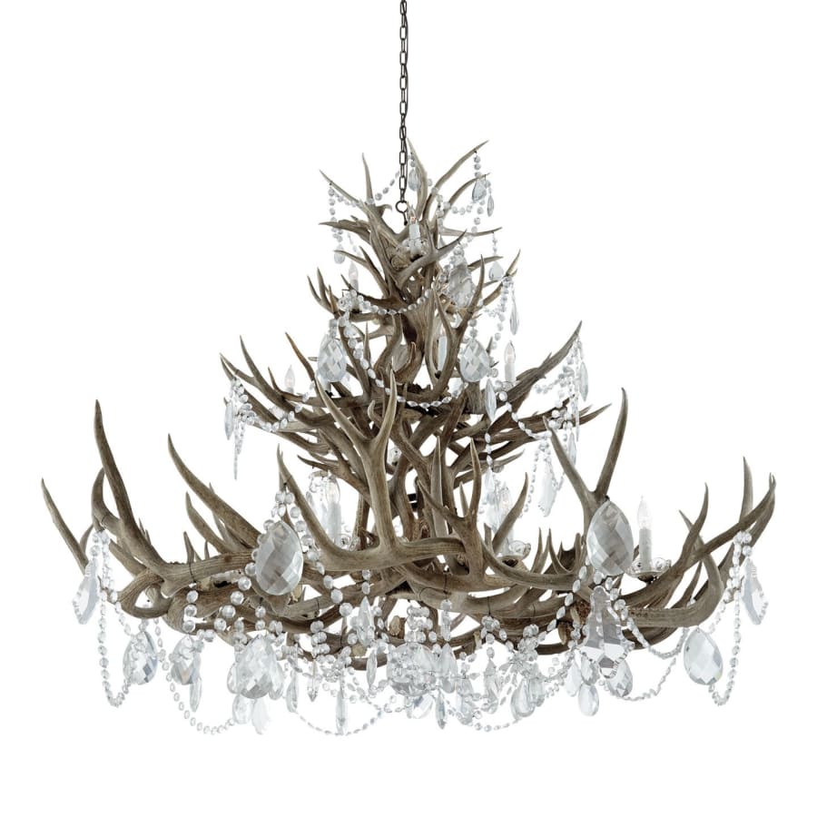 Visual Comfort Straton 18 Light 53" Wide Crystal Candle Style Chandelier