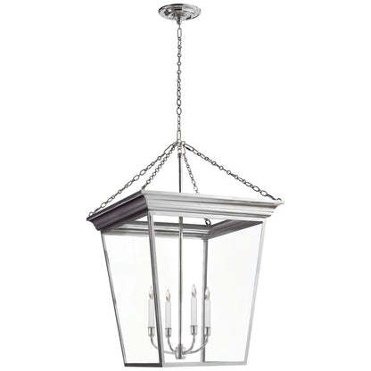 Visual Comfort Cornice 20" Large Lantern with Clear Glass by E. F. Chapman