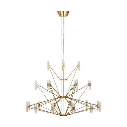 Visual Comfort Lassell 46" Wide LED Abstract Chandelier 2700K, 90 CRI, 7854 Lumens