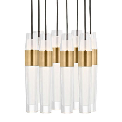 Visual Comfort Lassell 2 Light 11" Wide LED Crystal Chandelier - 2700K, 90 CRI, 3648 Lumens