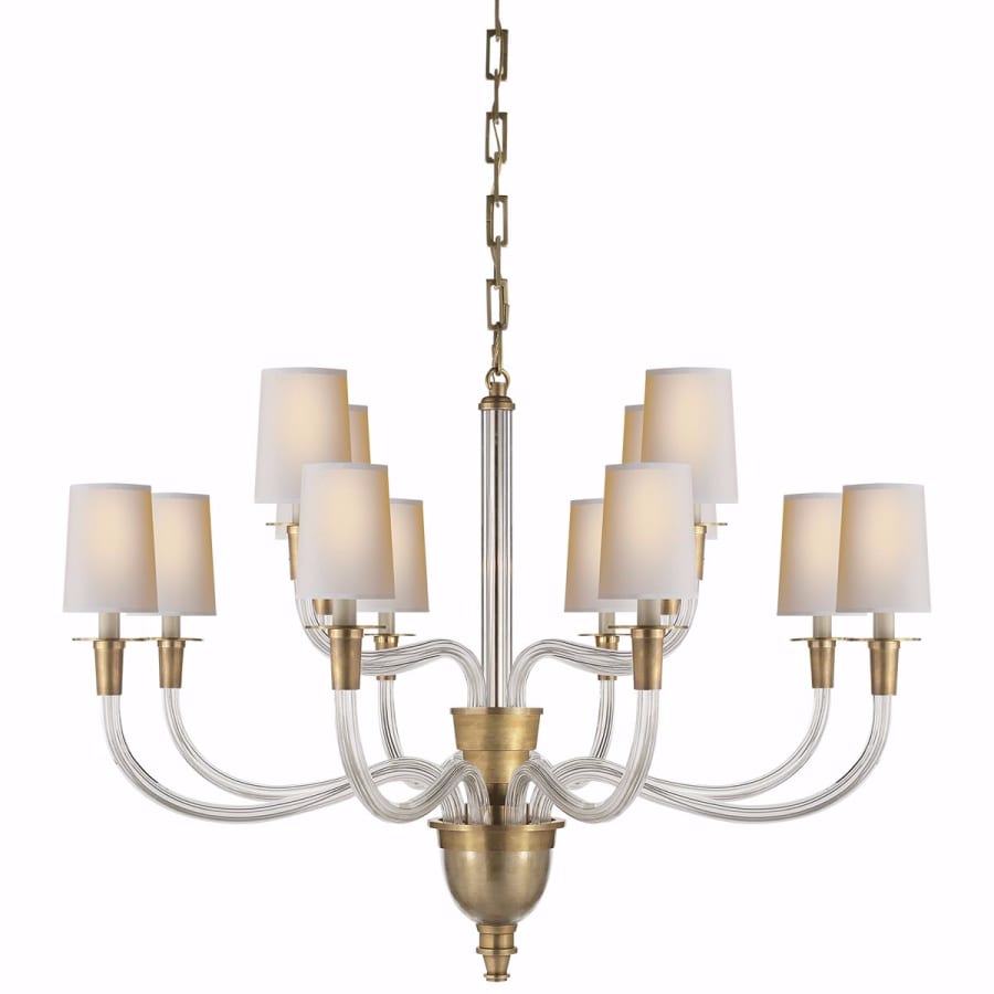 Visual Comfort Vivian 36" Shaded Chandelier by Thomas O'Brien