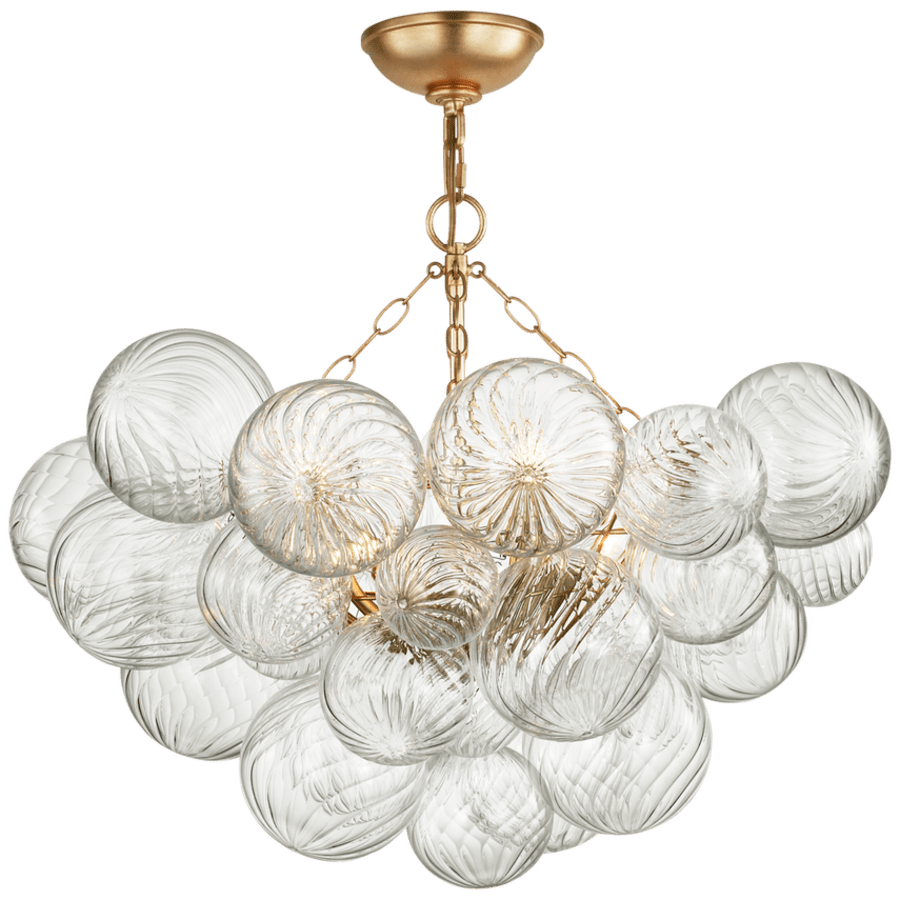 Visual Comfort Talia 29" Semi-Flush Mount with Swirled Glass