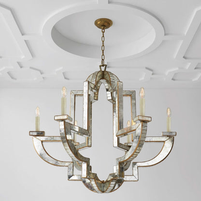 Visual Comfort Lido 38" Large Chandelier in Antique Mirror by Niermann Weeks