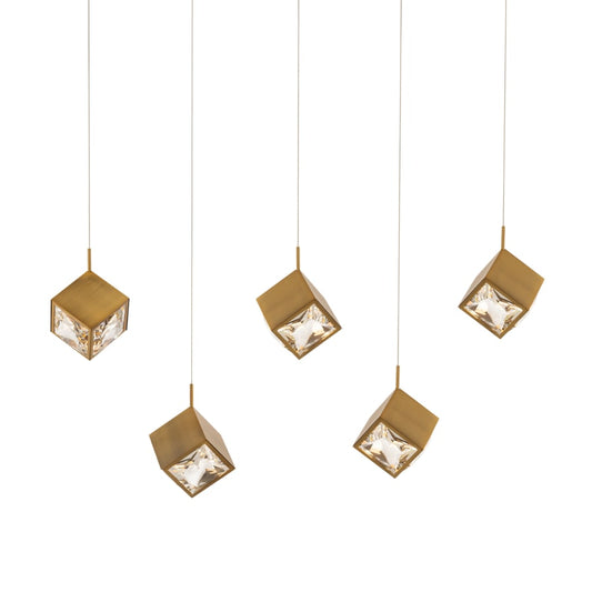 WAC Lighting Ice Cube 5 Light 44" Wide LED Multi Light Pendant