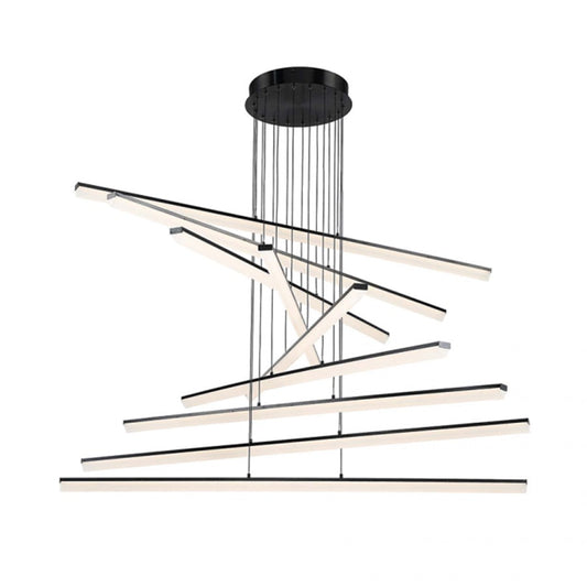 WAC Lighting Stack 9 Light 48" Wide Integrated LED Chandelier with Acrylic Shades