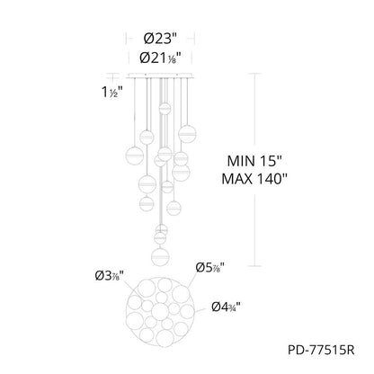 WAC Lighting Cyllindra 6" Wide LED Multi Light Pendant