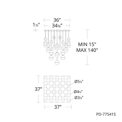 WAC Lighting Cyllindra 37" Wide LED Multi Light Pendant