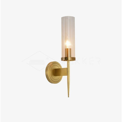 Alouette Wall Light ∅ 4.7″ x H 15.8″ / Dia 12cm x H 40cm / Brass Wall lamp