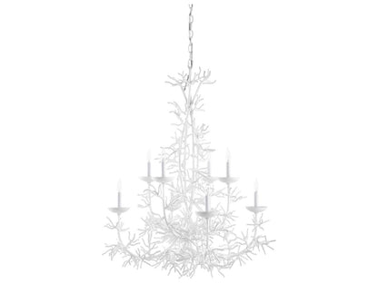 Wildwood Sea Breeze 8-Light Chandelier in White Coral Inspired Iron