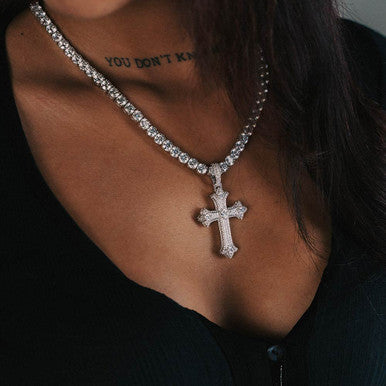 Moissanite Cross Pendant