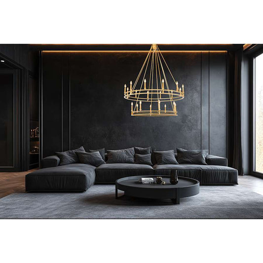 Z-Lite Dennison 20 Light 48" Wide Taper Candle Style Chandelier