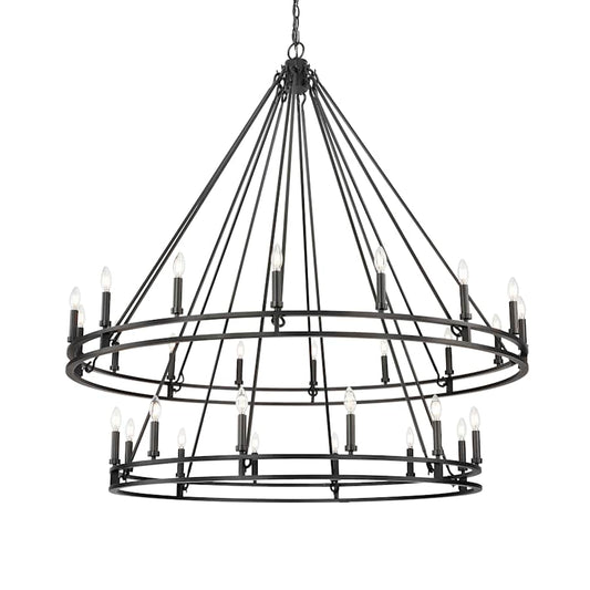 Z-Lite Dennison 28 Light 60" Wide Taper Candle Style Chandelier