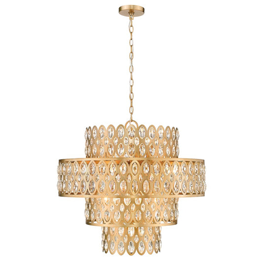 Z-Lite Dealey 13 Light 26" Wide Crystal Waterfall Chandelier