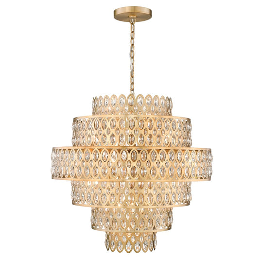 Z-Lite Dealey 17 Light 33" Wide Crystal Waterfall Chandelier