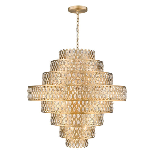 Z-Lite Dealey 25 Light 45" Wide Crystal Waterfall Chandelier