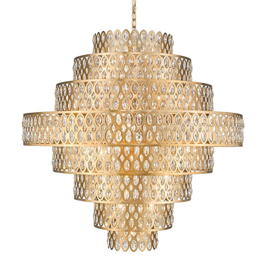 Z-Lite Dealey 25 Light 45" Wide Crystal Waterfall Chandelier
