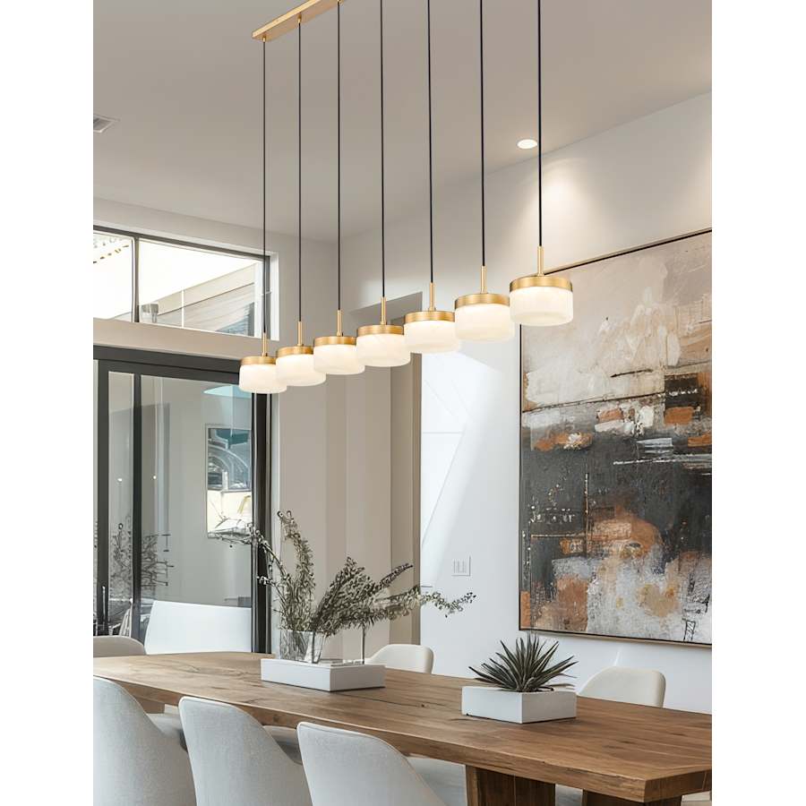 Z-Lite Renaud 59" Wide LED 7 Light Linear Pendant