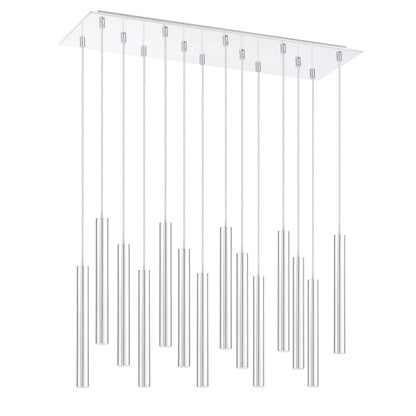 Z-Lite Forest 14 Light 32" Wide LED Linear Pendant with 12" Pendants