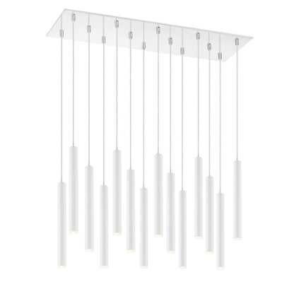Z-Lite Forest 14 Light 32" Wide LED Linear Pendant with 12" Pendants