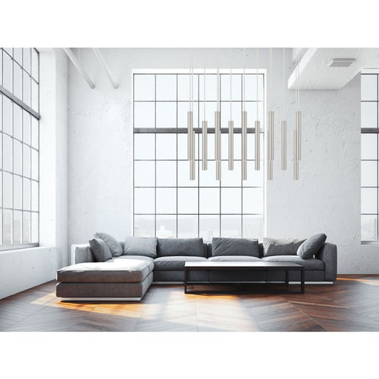 Z-Lite Forest 14 Light 32" Wide LED Linear Pendant with 24" Pendants